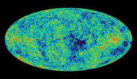 Die Aufnahmen der Sonde WMAP zeigen kleine Schwankungen in der Temperatur der Hintergrundstrahlung